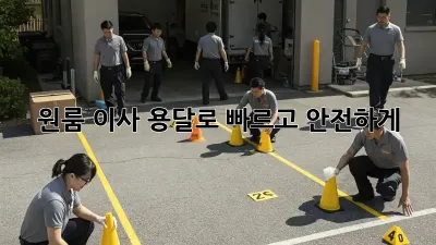 원룸 이사? 용달로 빠르고 안전하게!
