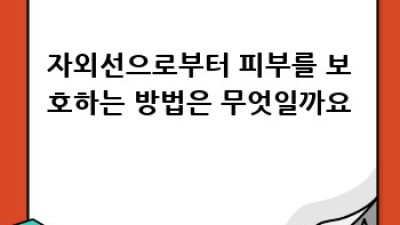 자외선 완벽 가이드: 피해, 예방, 건강한 햇빛 즐기기